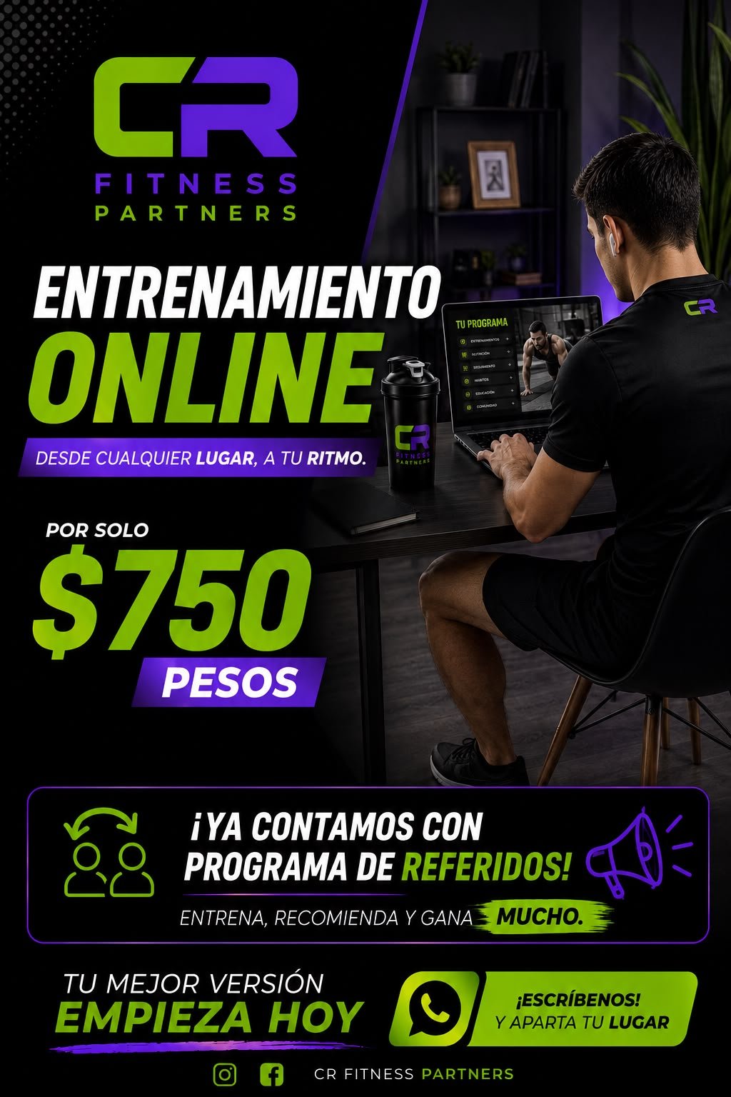Entrenamiento online por $750 pesos